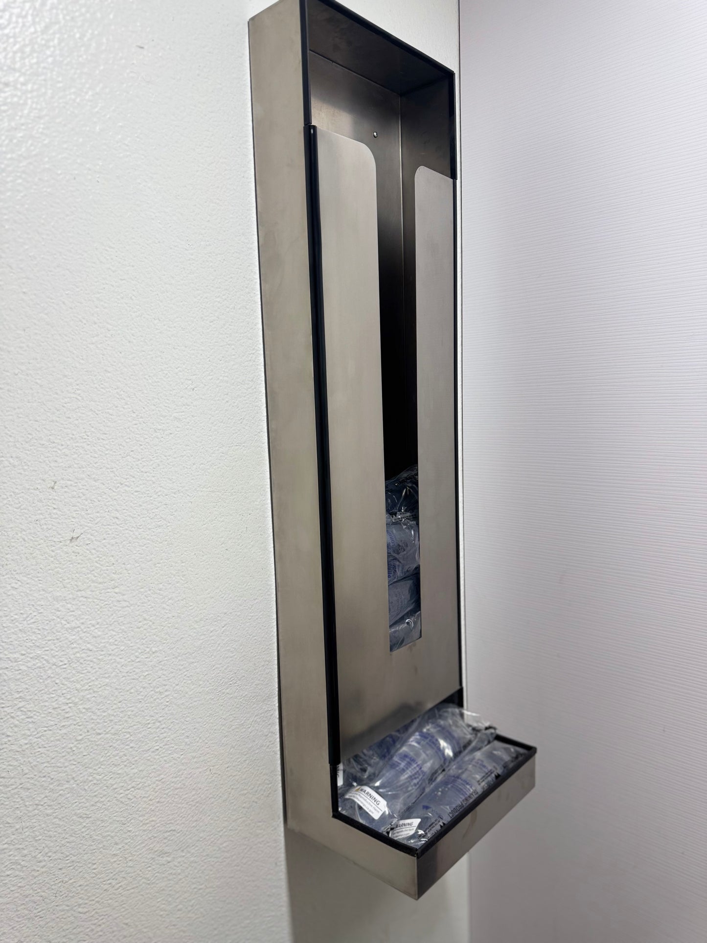 Premium Clinic Fixture, Wall Mounted Gravity Fed Bulk IV Bag Storage “FIFO” Design